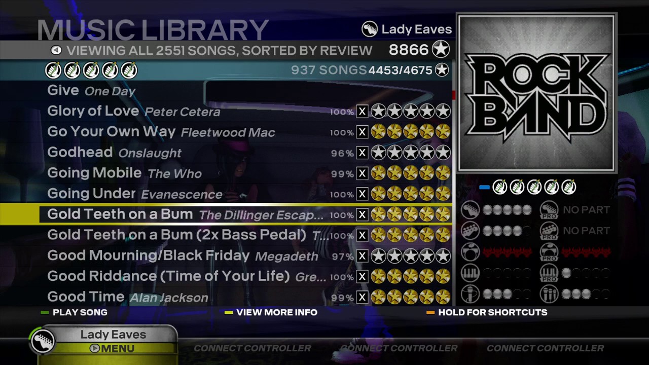 Rock band 2 ps2 song list
